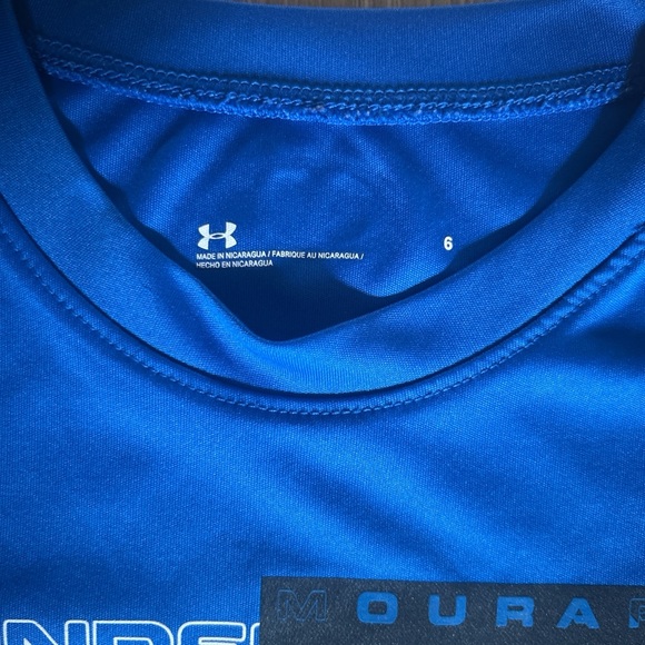 Under Armour Athletic Kids' Bold Blue Tee Size 6 - Picture 2 of 3